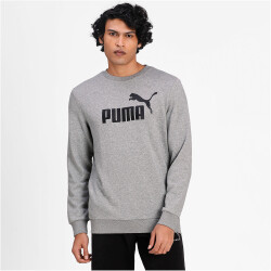 PUMA Essentials Big Logo Crew Sweatshirt Herren medium gray heather L