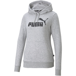 PUMA Essentials Logo Terry-Hoodie Damen light gray heather M
