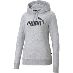 PUMA Essentials Logo Terry-Hoodie Damen light gray...