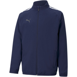 PUMA teamLIGA Sideline Pr&auml;sentationsjacke Kinder peacoat/puma white 164