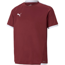 PUMA teamLIGA Trikot Kinder 09 - cordovan/puma white 152