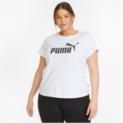 PUMA Essentials Logo T-Shirt Plus Size Damen PUMA white 1X
