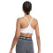 NIKE Dri-FIT Indy Sport-BH Damen white/grey fog/particle grey S