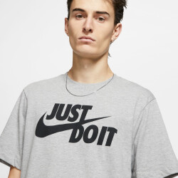 NIKE Sportswear JUST DO IT T-Shirt Herren dk grey heather/black M