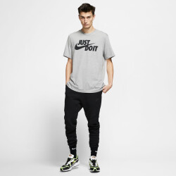 NIKE Sportswear JUST DO IT T-Shirt Herren dk grey heather/black M
