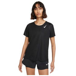 NIKE Dri-FIT Race Laufshirt Damen black/reflective silver M