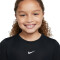 NIKE Dri-FIT One Trainingsshirt Mädchen black/white S (128-137 cm)