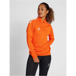 hummel Core XK 1/2-Zip Sweatshirt Damen orange tiger L