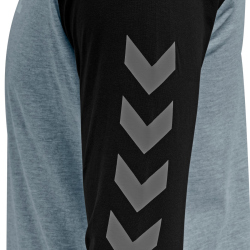 hummel hmlLEGACY Blocked Langarmshirt Herren grey melange XXL