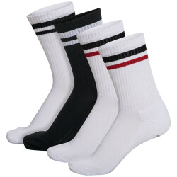 4er Pack hummel hmlRETRO Socken Mix white/black 10 (36-40)