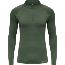 hummel hmlSTROKE 1/2-Zip Seamless Funktionsshirt Herren thyme M