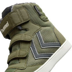 hummel STADIL Superpoly Mid Recycled Winter Sneaker Kinder dark olive 23