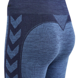 hummel hmlCLEA Seamless Mid-Waist Leggings Damen granada sky/navy peony melange XS
