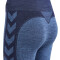 hummel hmlCLEA Seamless Mid-Waist Leggings Damen granada sky/navy peony melange XS
