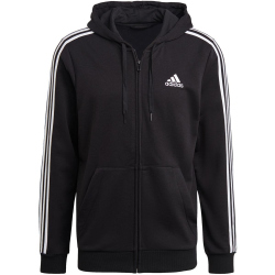 adidas Essentials French Terry 3-Streifen Hoodie Herren black/white M