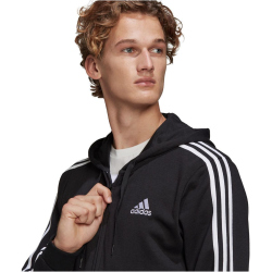 adidas Essentials French Terry 3-Streifen Hoodie Herren black/white M