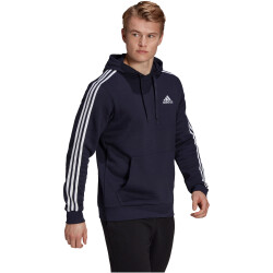 adidas Essentials Fleece 3-Streifen Hoodie Herren legink/white S