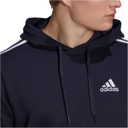 adidas Essentials Fleece 3-Streifen Hoodie Herren legink/white S