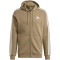 adidas Essentials Fleece 3-Streifen Kapuzenjacke Herren orbgrn/white S