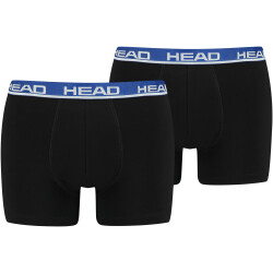 2er Pack HEAD Basic Boxershorts Herren black/blue S