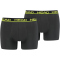2er Pack HEAD Basic Boxershorts Herren phantom/lime punch S