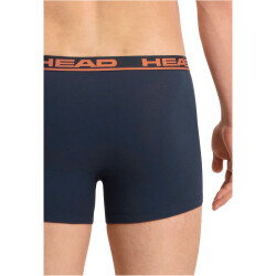 2er Pack HEAD Basic Boxershorts Herren blue/orange XXL