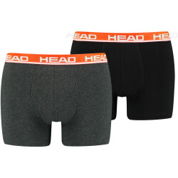 2er Pack HEAD Basic Boxershorts Herren grey/red S