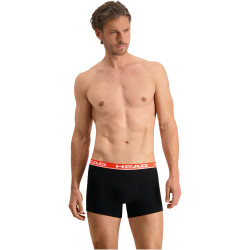 2er Pack HEAD Basic Boxershorts Herren grey/red S