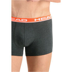 2er Pack HEAD Basic Boxershorts Herren grey/red S