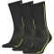 3er Pack HEAD Performance Crew Socken dark grey/lime 43-46