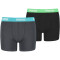 2er Pack PUMA Basic Boxershorts Jungen india ink/turquoise 122-128