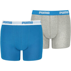 2er Pack PUMA Basic Boxershorts Jungen blue/grey 122-128