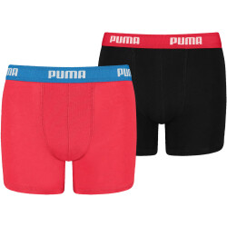 2er Pack PUMA Basic Boxershorts Jungen red/black 122-128