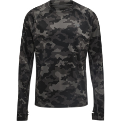 newline Running Langarmshirt Herren pirate black aop S