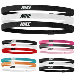 3er Pack NIKE 2.0 elastische Haarb&auml;nder mit Silikonstreifen