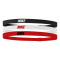 3er Pack NIKE 2.0 elastische Haarb&auml;nder mit Silikonstreifen 083 black/white/university red