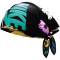NIKE Bandana Printed 981 black/dk marina blue/washed teal