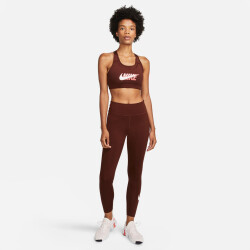 NIKE Dri-FIT Swoosh Icon Clash Medium-Support Non-Padded Graphic Sport-BH Damen