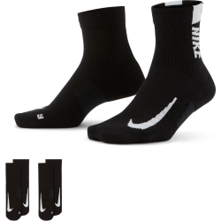 2er Pack NIKE Multiplier Ankle Laufsocken black/white 34-38