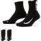 2er Pack NIKE Multiplier Ankle Laufsocken black/white 34-38