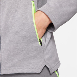 NIKE Therma-FIT Full-Zip Trainings-Hoodie Herren smoke grey/htr/smoke grey/volt XL
