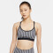NIKE Dri-FIT Indy Icon Clash Light-Support Padded T-Back Sport-BH Damen black/black/chile red L
