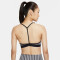 NIKE Dri-FIT Indy Icon Clash Light-Support Padded T-Back Sport-BH Damen black/black/chile red L