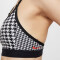 NIKE Dri-FIT Indy Icon Clash Light-Support Padded T-Back Sport-BH Damen black/black/chile red L