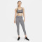 NIKE Dri-FIT Indy Icon Clash Light-Support Padded T-Back Sport-BH Damen black/black/chile red L