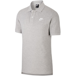 NIKE Sportswear Poloshirt Herren dk grey heather/white S