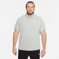 NIKE Sportswear Poloshirt Herren dk grey heather/white L