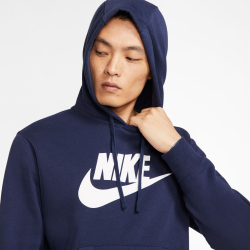 NIKE Sportswear Club Fleece Hoodie Herren midnight navy/midnight navy/white S