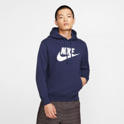 NIKE Sportswear Club Fleece Hoodie Herren midnight navy/midnight navy/white XL