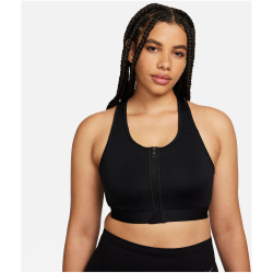 NIKE Dri-FIT Swoosh Medium-Support Padded Zip-Front...